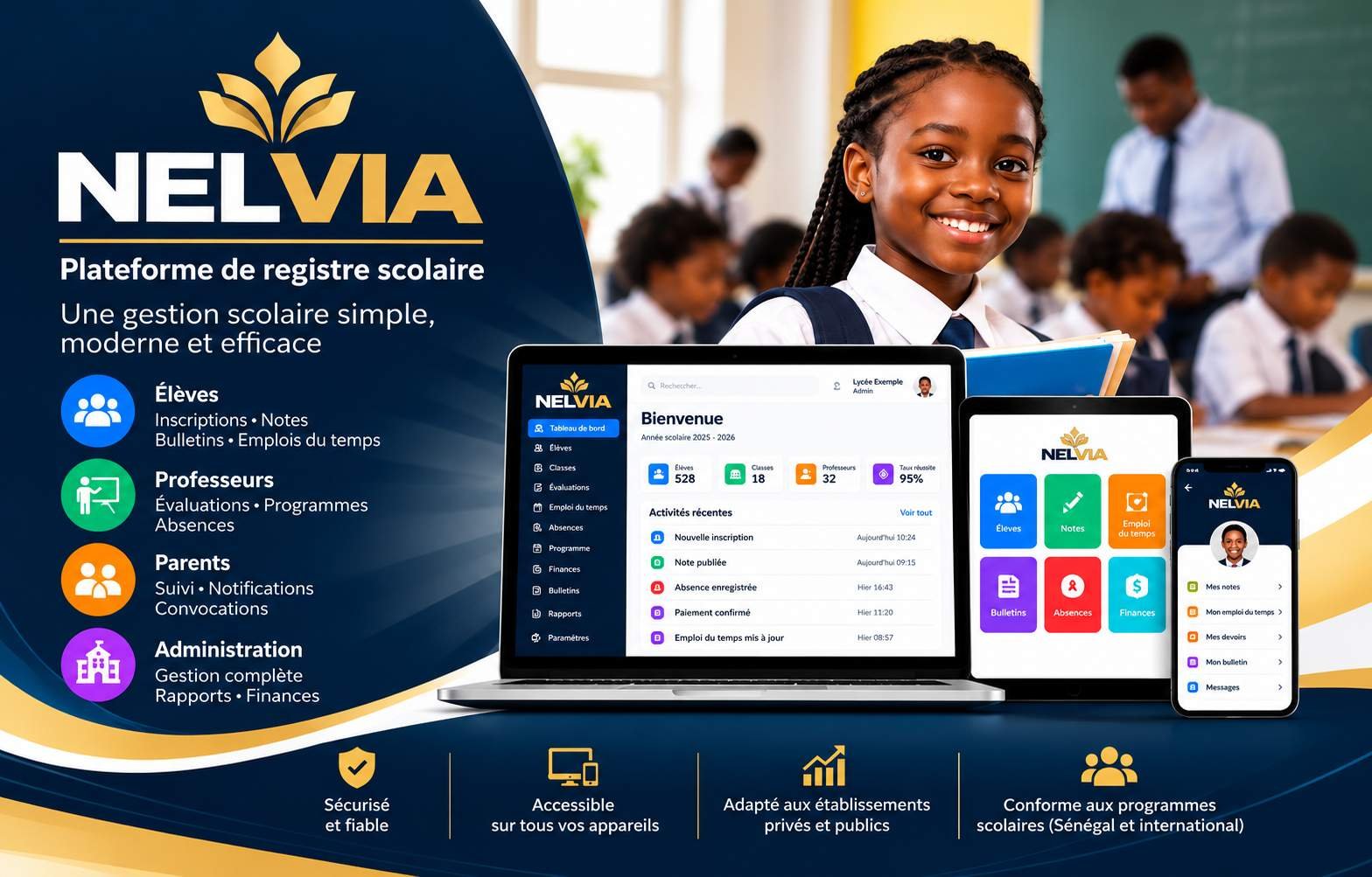 NELVIA school management platform