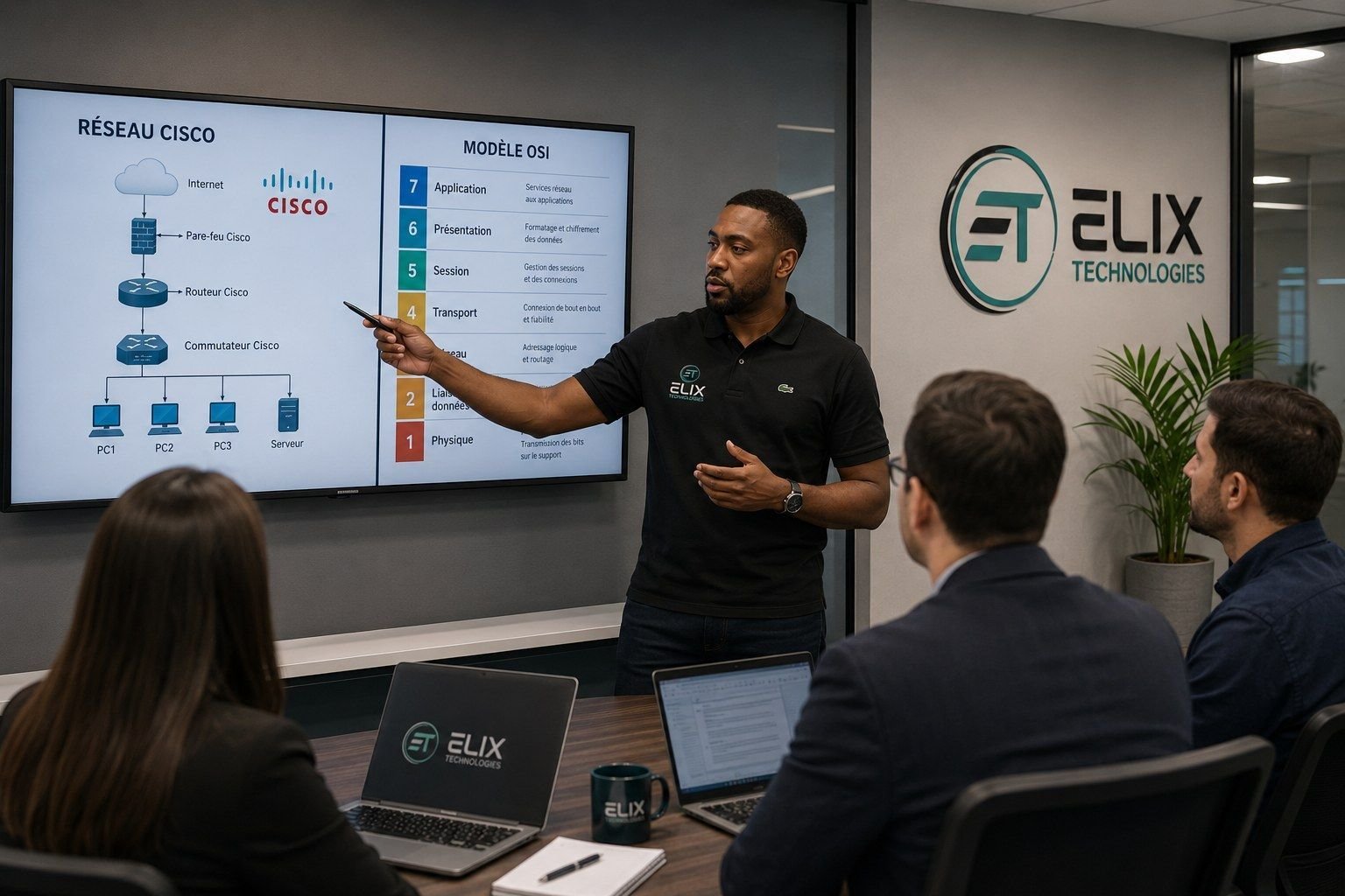 Elix Technologies presenting network security architecture